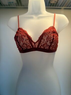 Savage X Fenty Wine Lace Bralette